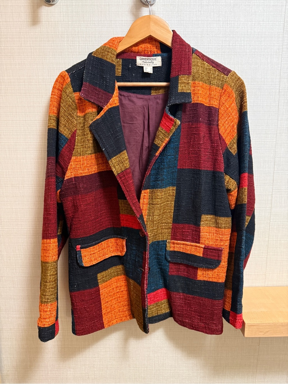 Orientique Naturally Australian Patchwork Cotton Jacket – Size Medium
